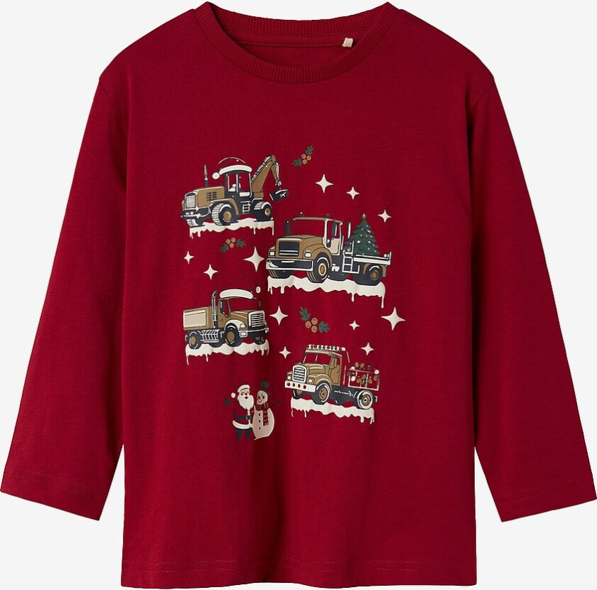 T-skjorte nmmRejulli Nreg LS - Rød