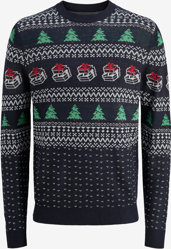 Genser jjXmas Andrew Knit - Blå