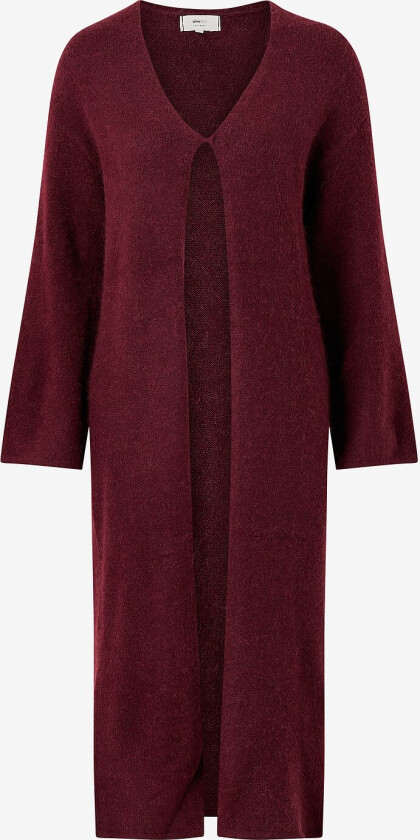 Kardigan Long Knitted - Rød