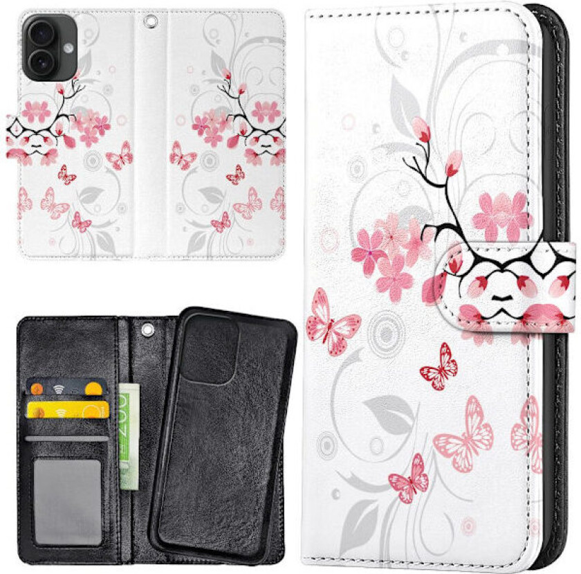 iPhone 16 - Lommebok Deksel Naturlig Mønster