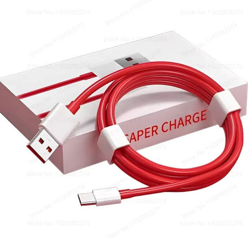 Ny Original 100W SuperVOOC Hurtiglader For Oneplus 13 12 11 10 Ace 5 Pro 12r 13r Nord CE 2 3 4 Lite USB Telefonadapter Type C Kabel 100W 1M USB Kabel