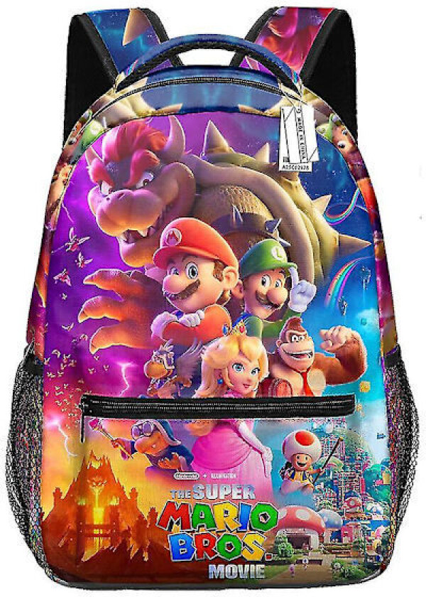 Super Mario Ryggsekk for Barn 3D Student Reise Ryggsekk Gutter Jenter