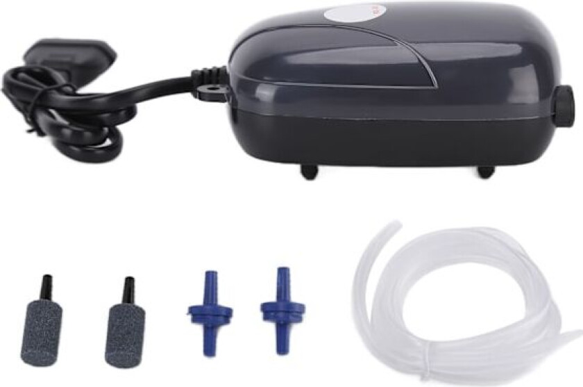 Oksygenpumpe Liten Profesjonell Stille Oksygenering Akvarium Luftpumpe EU-kontakt 220V for Fiskeoppdrett Dobbel Hull