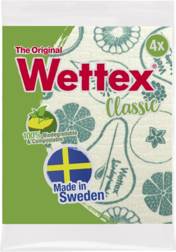 Oppvaskklut Wettex Classic hvit, 4 stk.