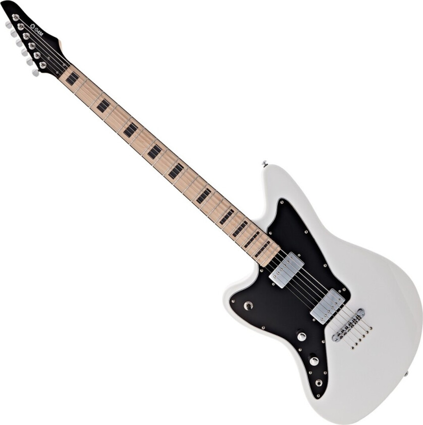 638 Left Handed Baritone VI Electric Guitar White