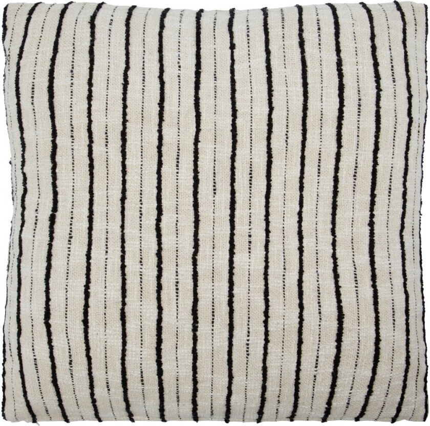 Lines putetrekk 50x50 cm Svart-off-white