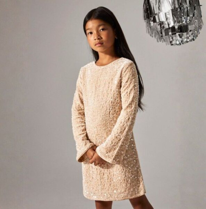 Name It - Kjole Rusitta Paljetter Jet Stream/ Black Bow