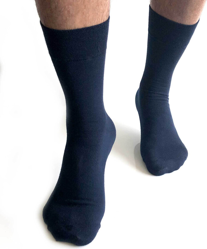 Marineblå bambus dressokker