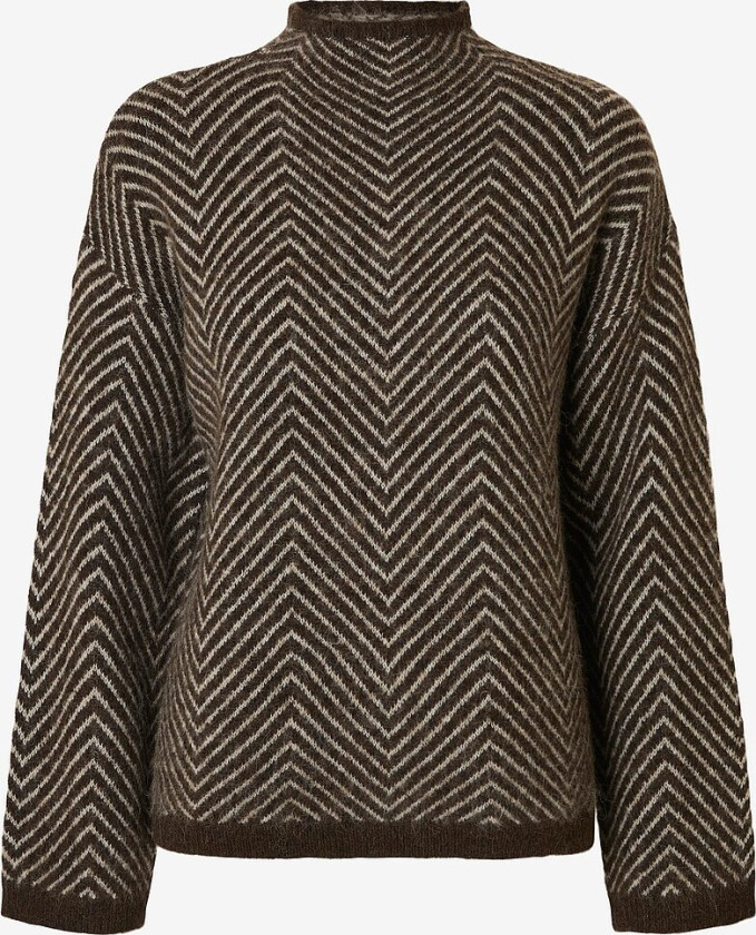 Pullover slfLulu Herringbone - Brun