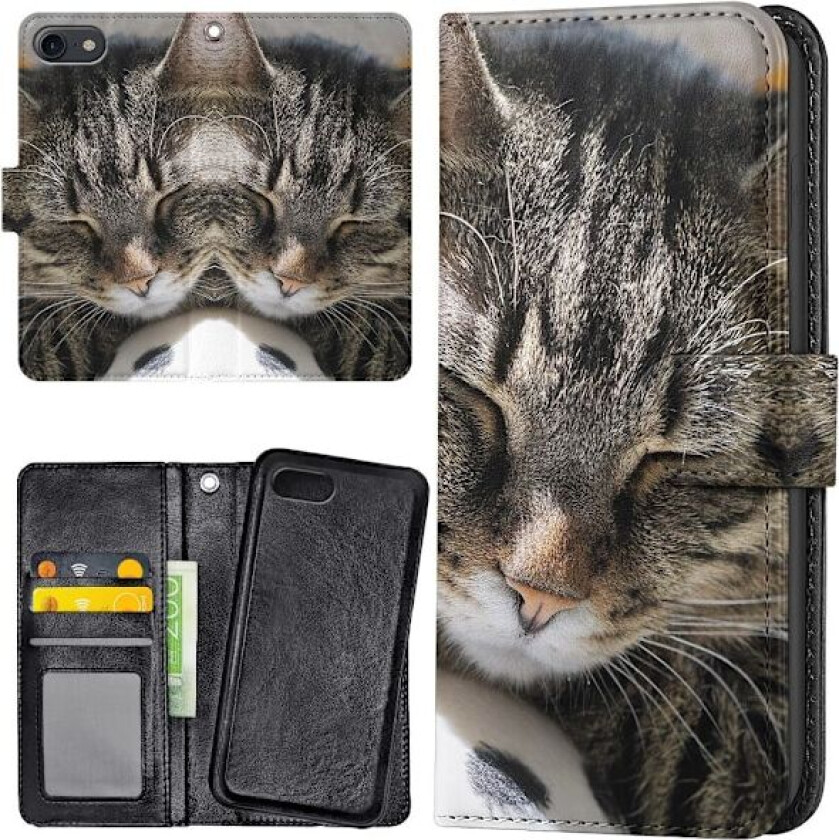 iPhone 16e - Lommebok Deksel Sovende Katt