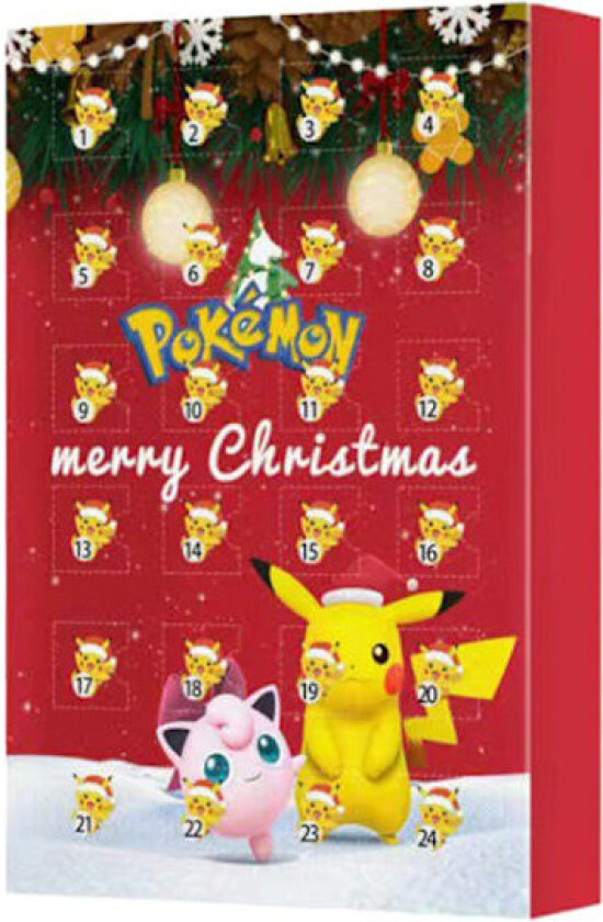 24 dagers figurer Julekalenderboks Fancy leker Ferie Nedtellingsboks For Gutter Jenter Venner Rød