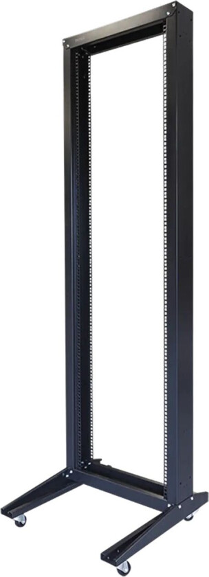 19" Open Frame W/ Wheel 42u 600x600 Black