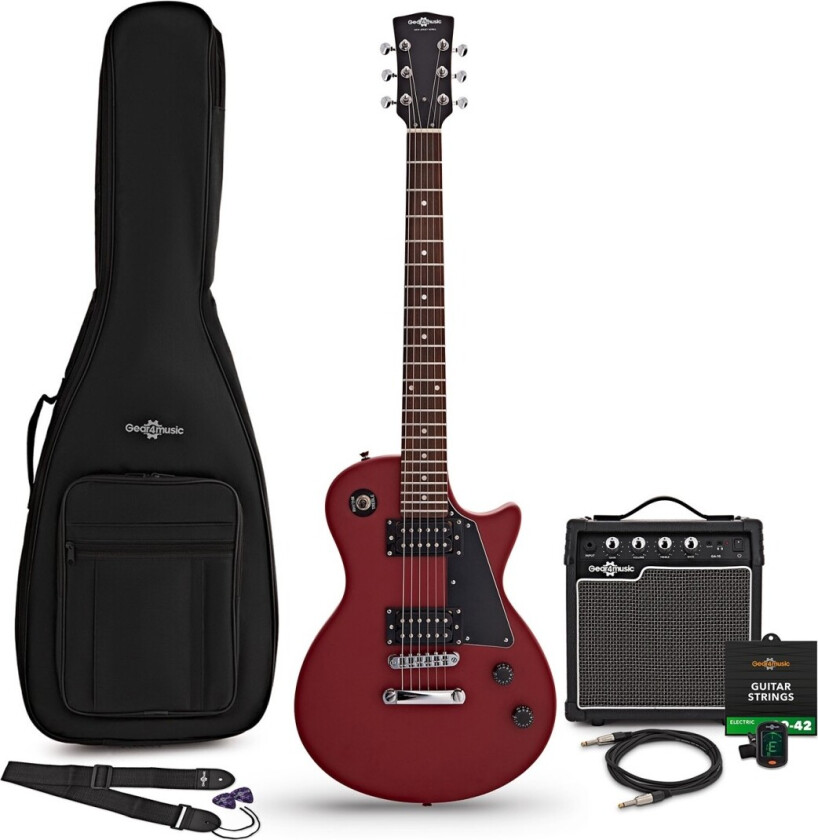 New Jersey Electric Guitar Red 10W Guitar Amp & Accessory Pack