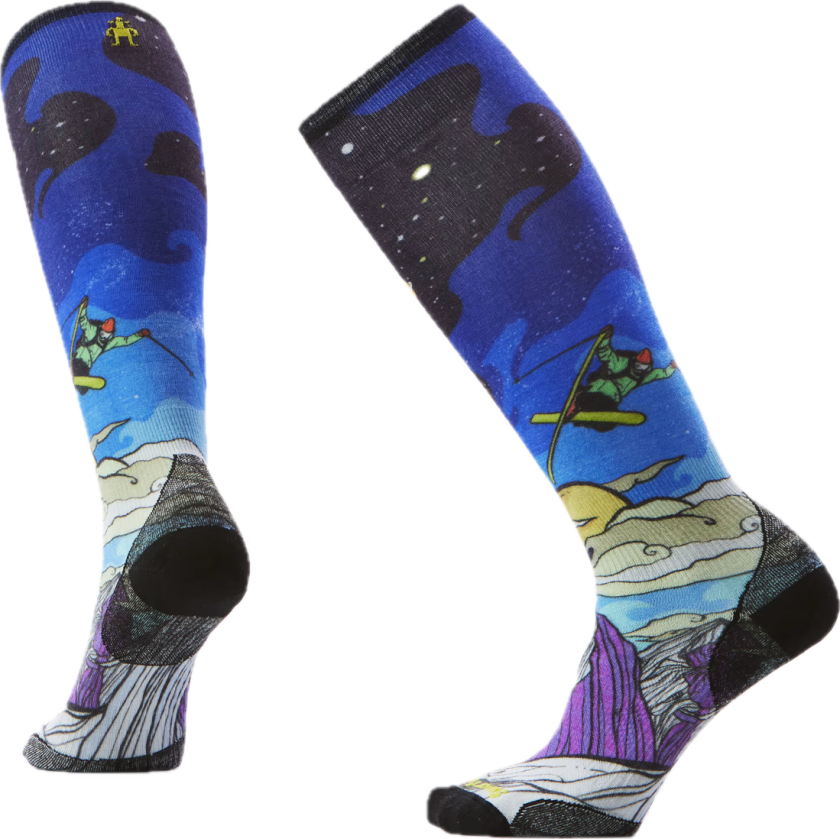 Women's Ski Zero Cushion Galactic Ski Print Otc Socks Deep Navy M