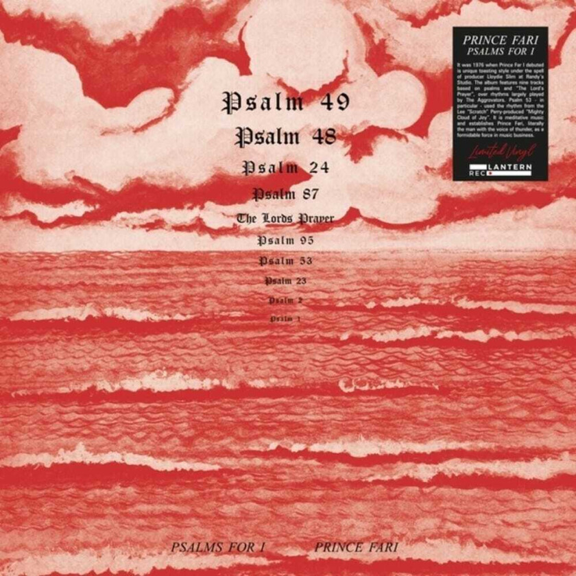 Prince Far I Psalms For I LP/Vinyl