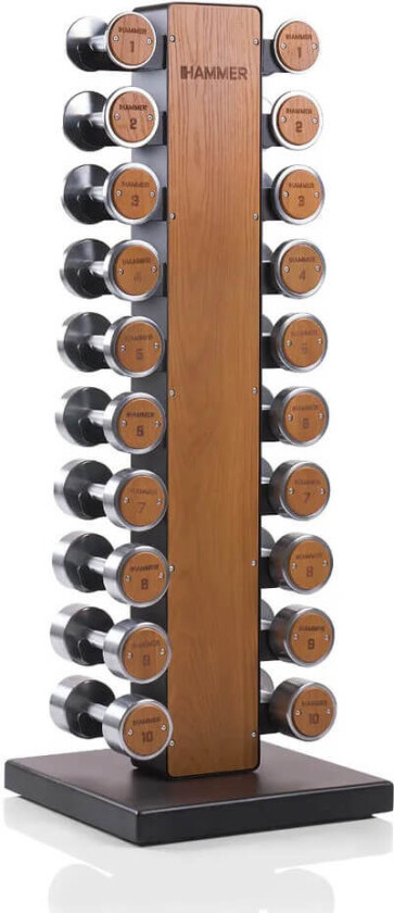 Dumbbell Tower set Exclusive, 10 par: 1-10 kg, Hammer