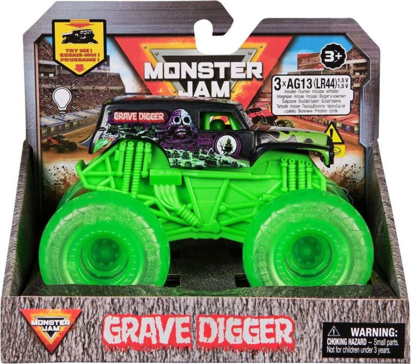 1:43 Light Up Wheels Truck - Grave Digger