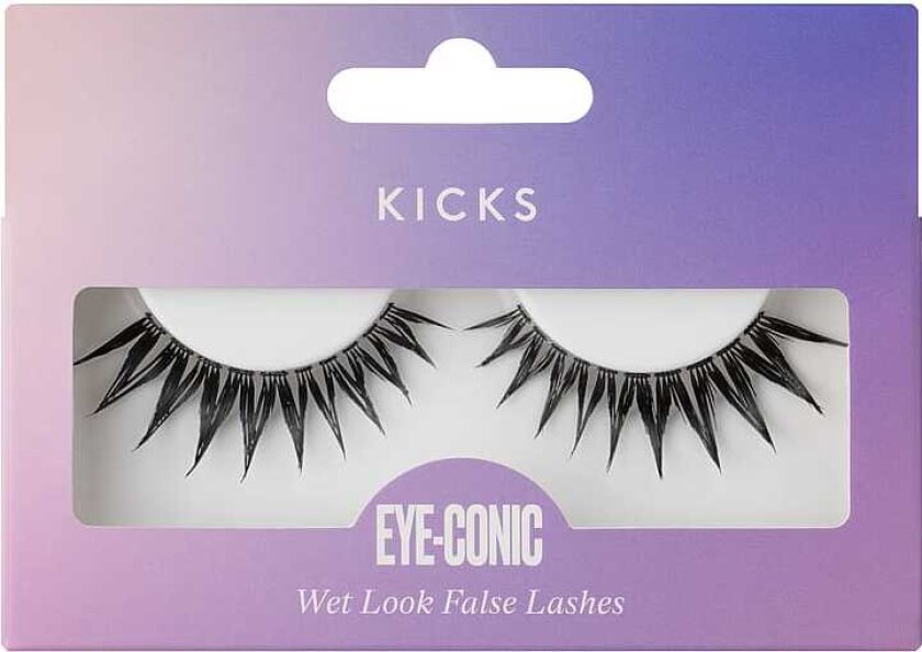 Wet Look False Lashes Black