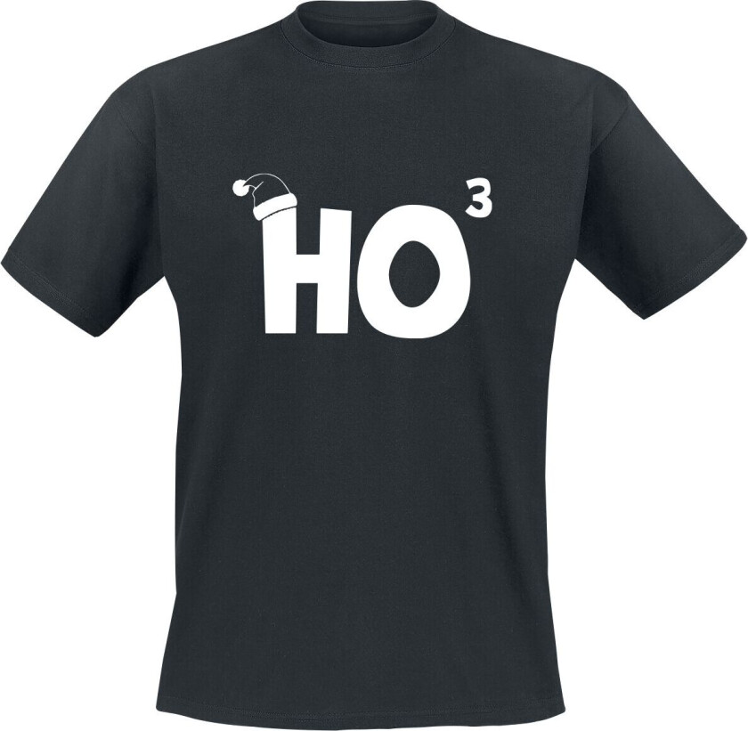 Fun T-skjorte - Ho Ho Ho - S til 4XL - Herrer - svart