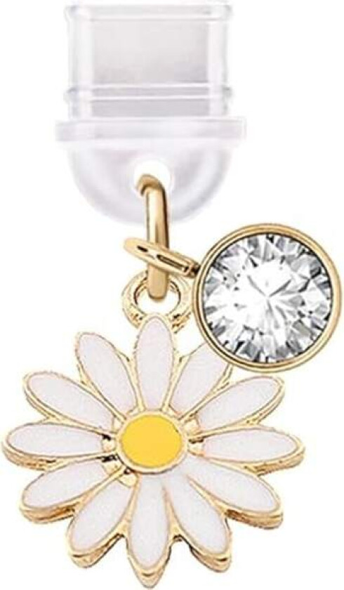 1 stk Type-C USB Ladeport Støvdeksel Mini Daisy Blomst Mobiltelefon Charm for Samsung/OnePlus/Xiaomi/oppo Andr