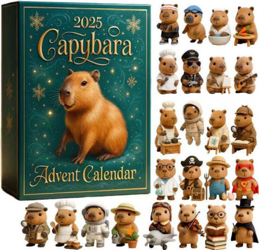 Capybara Adventskalender, Akryl Nøkkelringer
