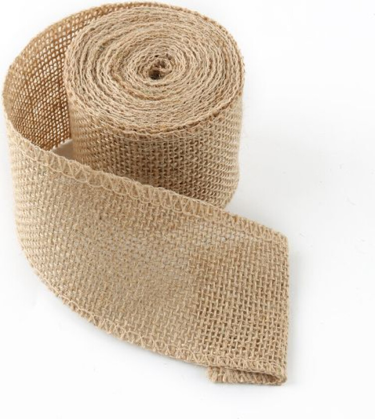 Vintage Jutebånd - 10m Langt - 6cm Bredt - For DIY - Vintage Gavebånd