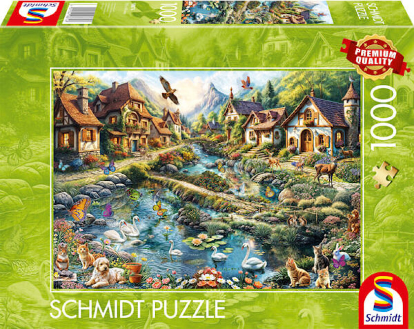 Village On Tthe Edge Of The Forest Puslespill 1000 Brikker Schmidt