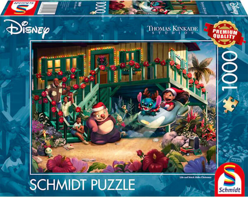Disney, Lilo And Stitch Aloha Christmas Puslespill 1000 Brikker Schmidt