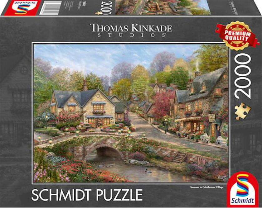 Summer In Cobblestone Village Puslespill 2000 Brikker Schmidt