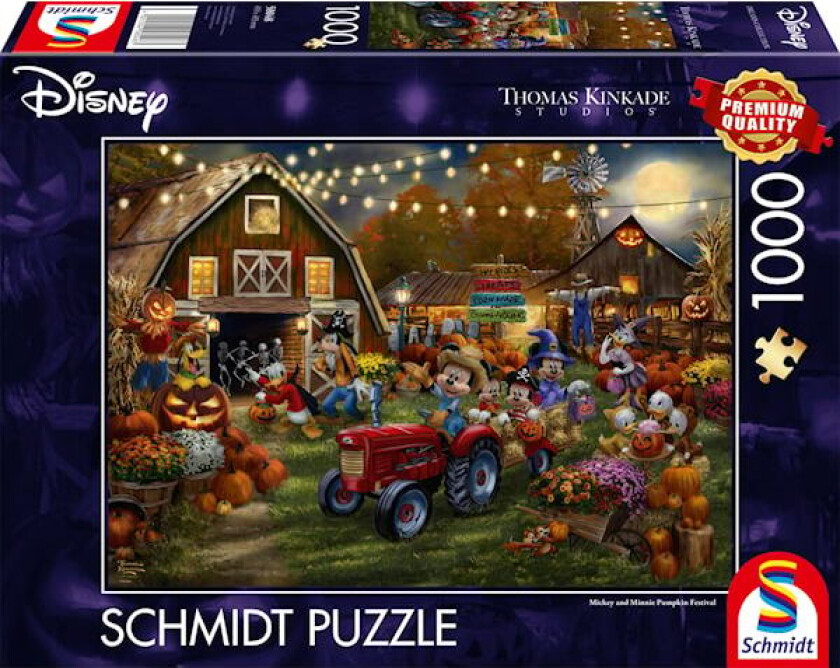 Disney, Mickey & Minnie Pumpkin Festival Puslespill 1000 Brikker Schmidt