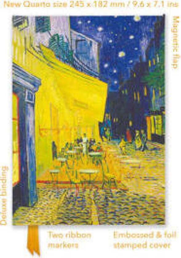 Vincent van Gogh: Café Terrace (Foiled Quarto Journal)