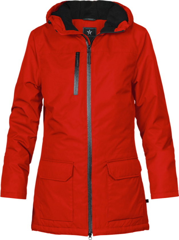 Vinterparkas – Varm, vindtett, vanntett (770002982, Rød, 1 Stykk, størrelse-M)