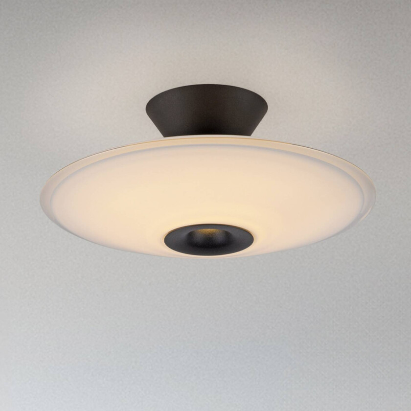 Paul Neuhaus LED-taklampe Elipsa, hvit/svart, Ø 35 cm
