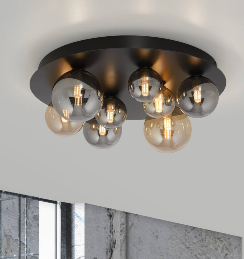 Paul Neuhaus taklampe Popsicle, glass, Ø 48 cm, G9