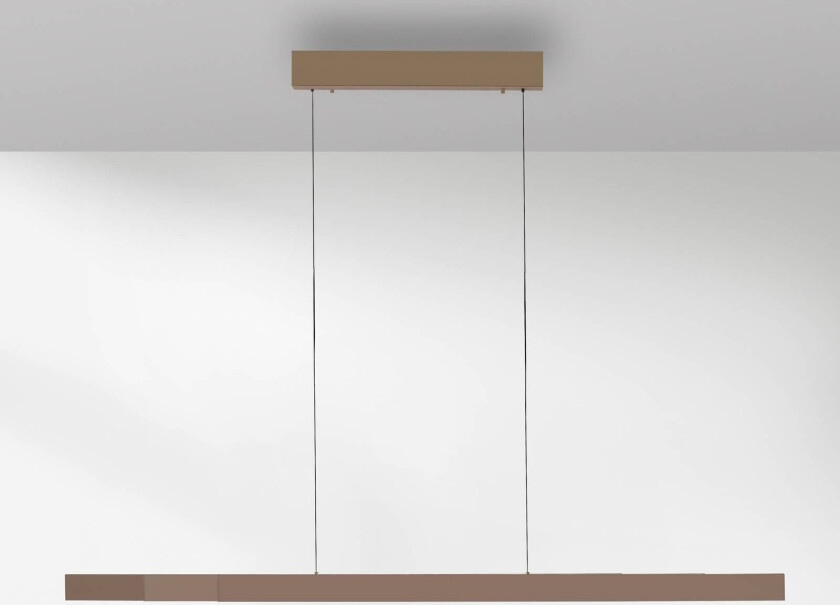 Paul Neuhaus LED-hengelampe Adriana Square, bronse, opp/ned