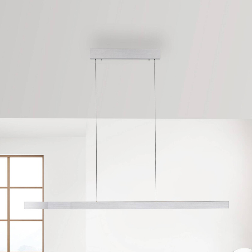 Paul Neuhaus LED-hengelampe Adriana Square, aluminium, opp/ned