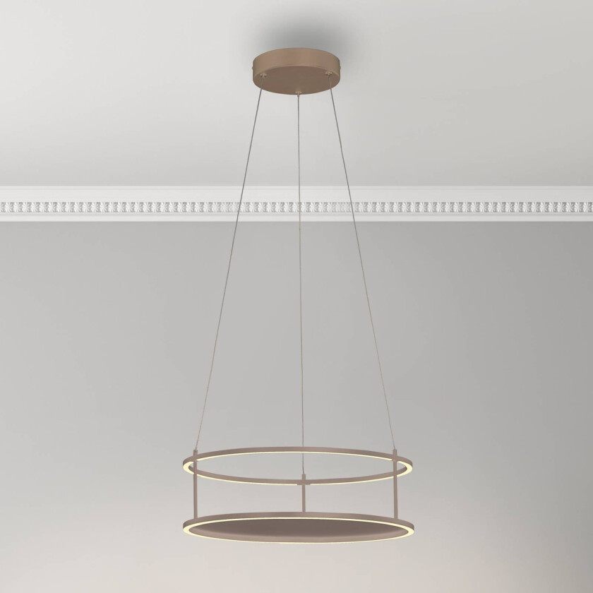 Paul Neuhaus LED-hengelampe Contura, sandfarget, Ø 50 cm