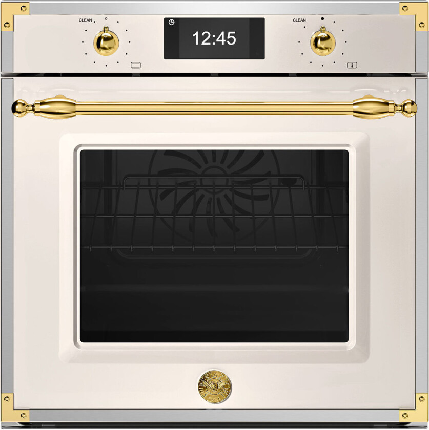 FHER6117CTAG3 Heritage dampovn med pyrolyse 80 liter, elfenbenshvit/gull