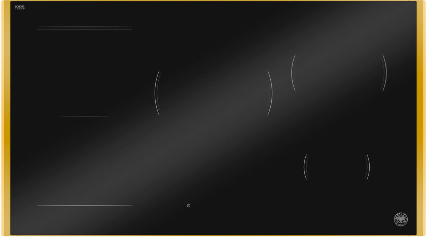 P905I1M30GP Premium induksjonstopp 90 cm med gullramme, 5 soner