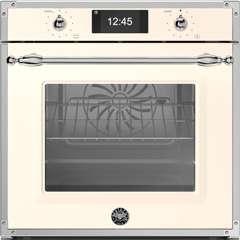 FHER6117CTAX3 Heritage dampovn med pyrolyse 80 liter, elfenbenshvit/krom