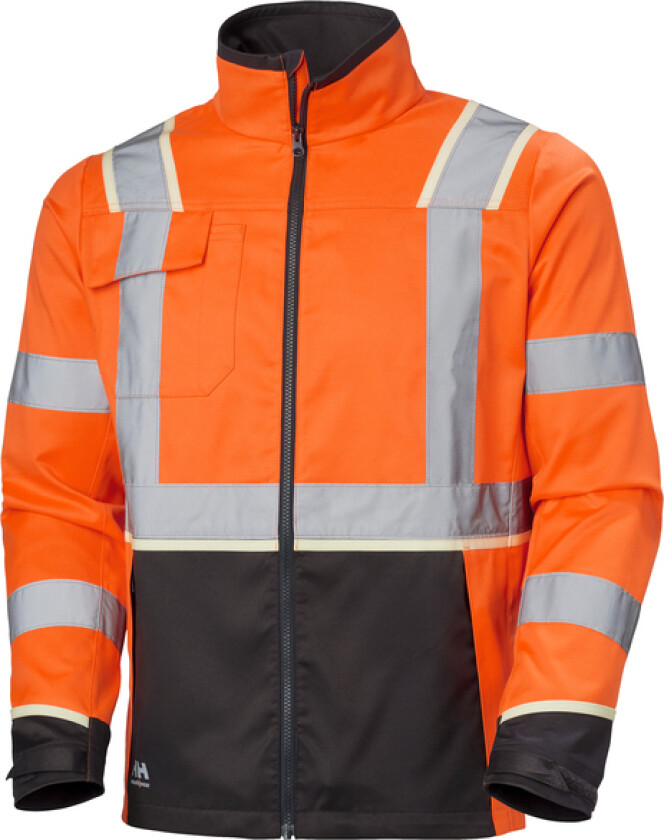 Jakke 77215 hv oransje/koksgrå l