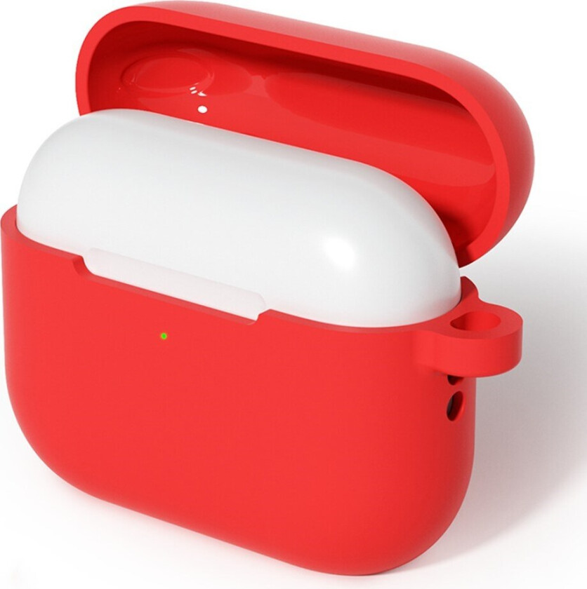 Apple AirPods (3. gen.) Silikon Deksel med Karabinkrok – Rød