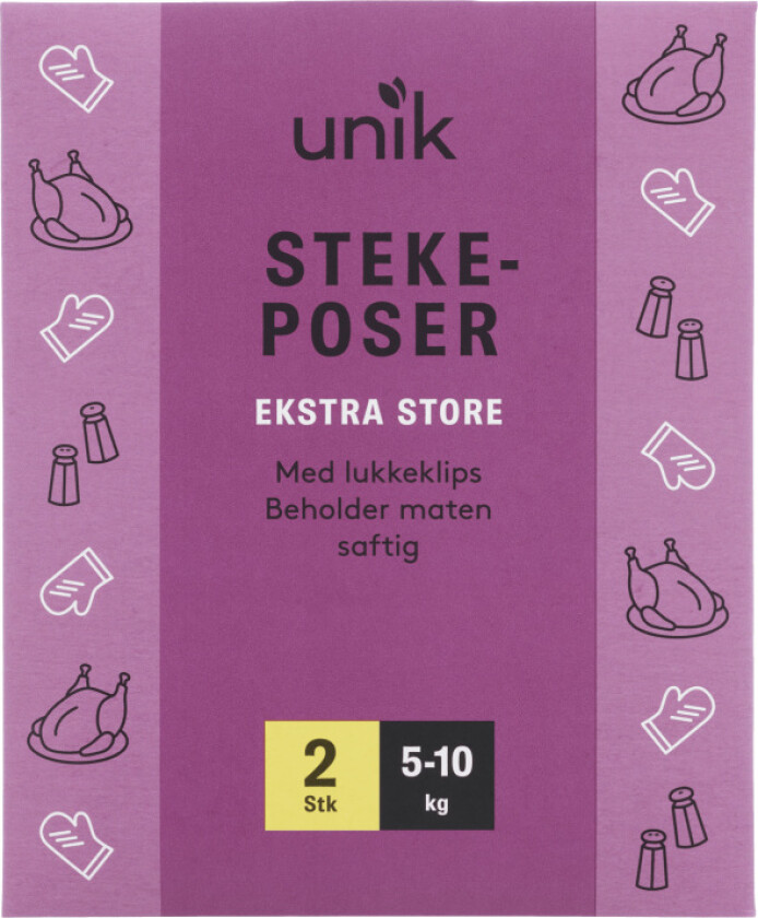 Stekeposer m/Lukkeklips 5-10kg 2stk