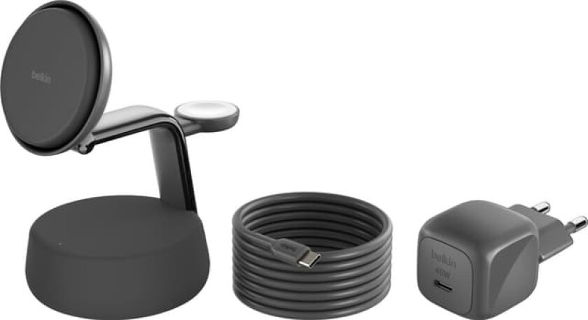 UltraCharge Pro 3-in-1 Qi2 Ladestasjon (charcoal)