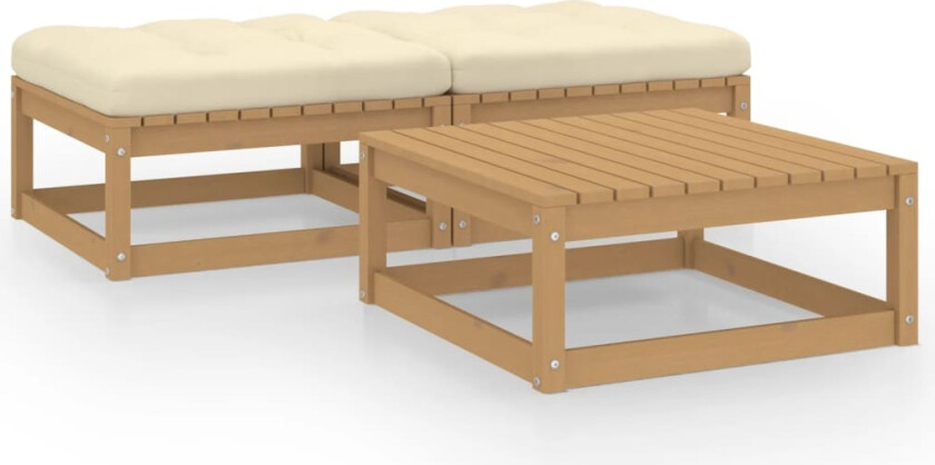 Hagesofagruppe med puter 3 deler heltre furu