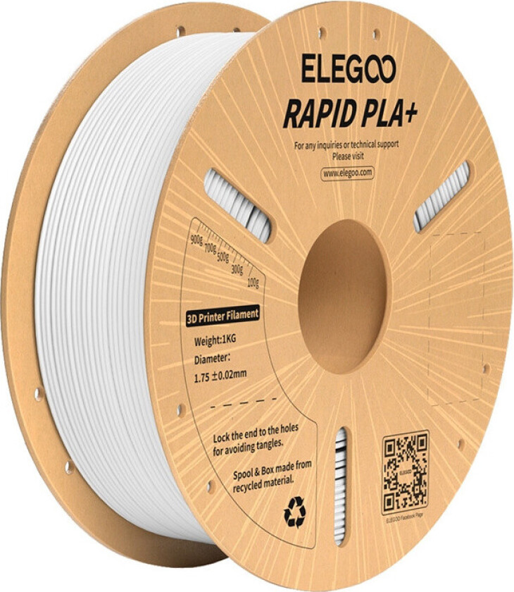 Rapid PLA+ Filament - White - 3D printer