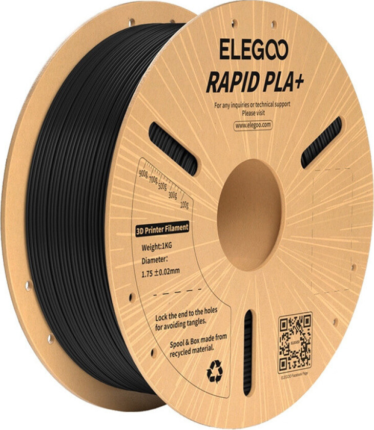 Rapid PLA+ Filament - Black