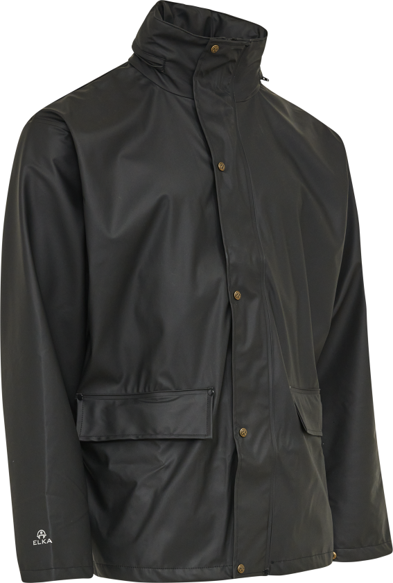 Regnjakke PU 026300 sort Str. 4XL