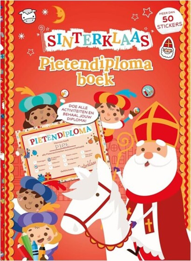 Sinterklaas Piet diploma book with stickers