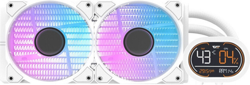 DH240D CPU Water Cooler - White - CPU Vannkjøling - Max 30 dBA